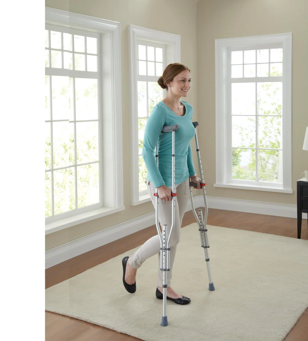 Crutches - Aluminum - Pair - Fits 4’7"-6’7" - Image 4